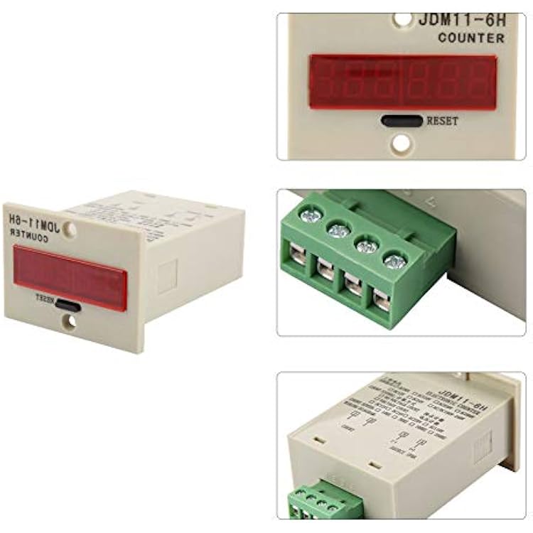 0-999999 Digital LED Counter Electronic Totalizer JDM11-6H (DC12V)