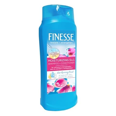 FINESSE Restore + Strengthen Moisturizing 2in1 Shampoo + Conditioner, 13 oz (Pack of 6), Moisturize & Repair Dry or Damaged Hair Cover