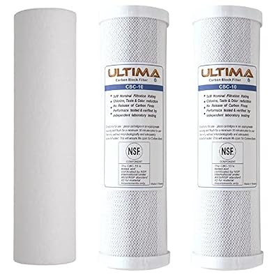 Ultima Water Double Capacity Pre-Filter Set, Stages 1-3, 12 Month Reverse Osmosis Universal Fit Filters
