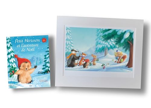 Livre d'images Petit Hérisson et aventure de Noël avec impression d'art