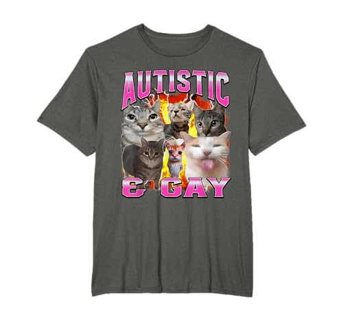 Autista e hilariante gato divertido MEME hilariante gato t-shirt