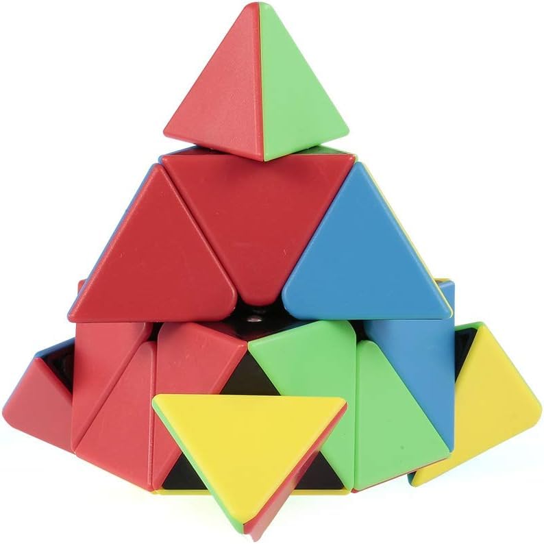 Image of HAWKISTER Kid Qiyi Pyramid Stickerless Magic Cube Mofangge Qiming Pyramid Stickerless Speed Cube