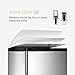 simplehuman Rectangular Dual Compartment Recycling Kitchen Step Trash Can, 46 Liter, Brushed Stainless Steel