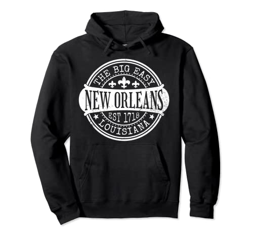 Big Easy New Orleans Louisiana Est 1718 recuerdo vintage Sudadera con Capucha