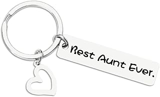Aunt Gifts Keychain from Niece Nephew Best Aunt Ever Keychain for Aunt Auntie Christmas Birthday Gifts for Aunt Auntie from Niece Nephew Aunt Keychains for Women
