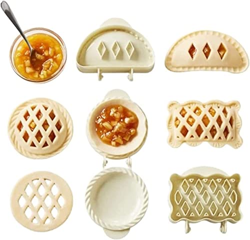 YUEHAPPY 3 Set Classic Mini Hand Pie Molds, Mini Pie Mould Dough Press Mold Tool, Dough Press Pocket Pie Molds, Acorn Shape with Dumplings Pies and Cookies Shape Cover