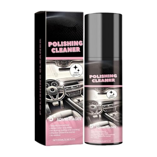 Car Interior Cleaner, 100ml Car Detailer Interior Cleaner, Polishing Cleaner and Protectant, Multifunctional Auto Cleaning Spray, Long-Lasting Detailing Spray for Automobile