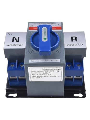 Interruptor de transferencia con cambio de 2 segundos y luces LED AC400V 2P 7