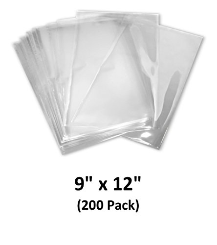 9x12 inch Odorless, Clear, 100 Guage, PVC Heat Shrink Wrap Bags for Gifts