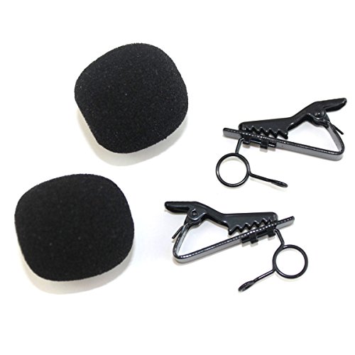 Weymic 2pcs Ring-type Lapel / Lavalier Microphone Tie Clip, 2-pack (Black) for Sennheiser Microphone Tie Clip Replacement / Spare Microphone Clip for Me2 Lavalier Microphone