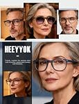 HEEYYOK Lunettes de lecture Femmes 3.0 Lecteurs Lunettes Femmes Pour Petites Dames Cheater Verres Léger Charnière de Printemps Confortable Lunettes de soleil Lecteur 4-pack