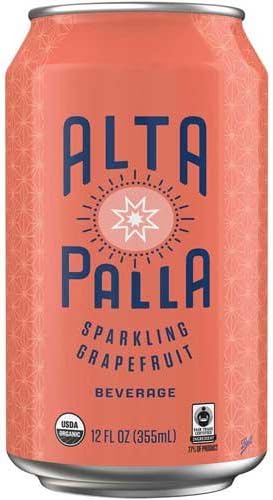 Alta Palla Organic Grapefruit Sparkling Beverage, 12 Fluid Ounce -- 24 per case.