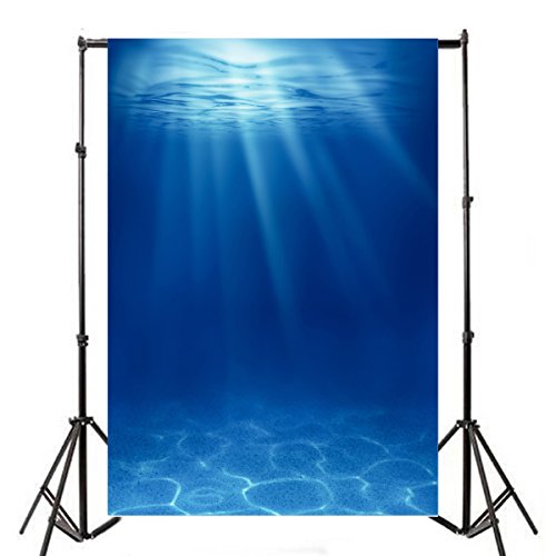 Yeele 5x7ft Aqualung Diving Photo Backdrops Vinyl Underwater Depth Diving Swimming Pool Blue Clear Water Sun Beam Sunny Photography Background Summer Relax Photo Shooting Studio Props -  Y257CJ02121