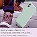 Vooii for iPhone X/Xs Case, Soft Silicone Gel Rubber Bumper Microfiber Lining with Shockproof Full-Body Protective, Mint