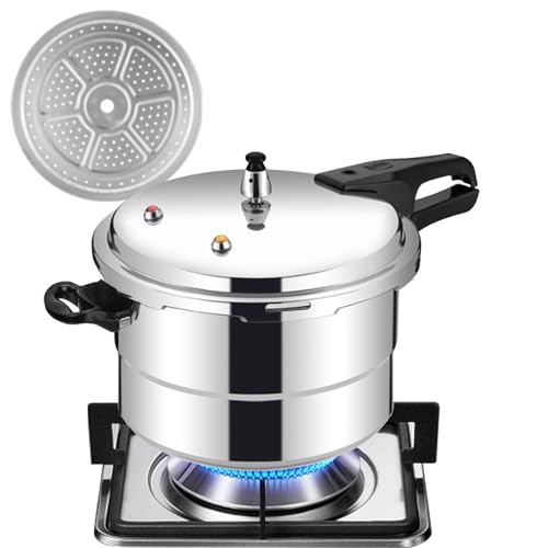 Olla a presión – Olla a presión de aluminio de 5 L con accesorio para cocinar al vapor, olla arrocera rápida y olla multiusos para aves, carne, mariscos – cocinar en la cocina doméstica, preparación