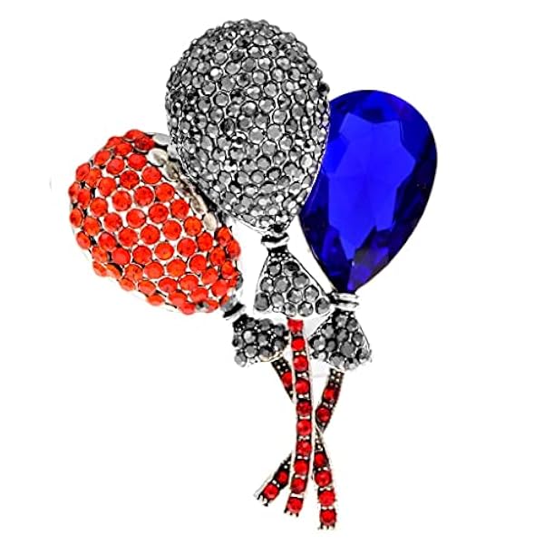 Sieradenbroche voor dames Crystal Balloon Broches voor dames Schattig 2-kleurig Romantisch Kantoor Feest Strass Broche Pin Vrienden Sieraden