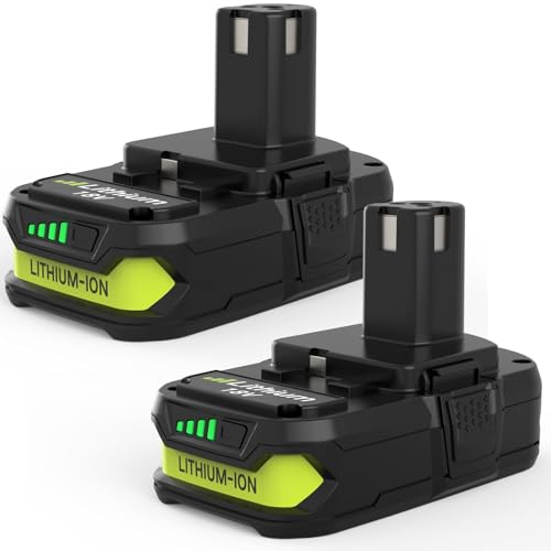 Image of Reoben 2PACK 3.6Ah Battery Replacement for Ryobi 18V Battery Compatible with Ryobi Battery 18 Volt P102 P103 P104 P107 P108 P109 Cordless Power Tools(Green-2P)