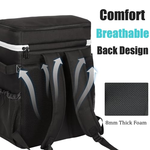 Image of INSMEER Ice Box & Cooler Bag, 30L Insulated Lunch Tiffin Bag for Office Men, Portable Chiller Thermocol Box for Ice for Car Camping Beach Picnic Travel Hiking Storage Beer.