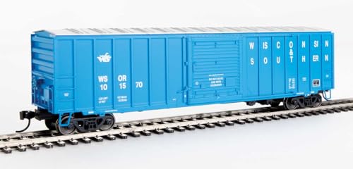 Walthers Mainline 910-1870 HO Scale 50' ACF Exterior Post Boxcar - Ready to Run - Wisconsin & Southern #101570 (Blue, White; Small Goose Logo)