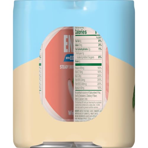 Image of V8 Energy with Electrolytes White Peach Energy Drink, 8 Fl Oz Can, 6 Pack (24 Pack)