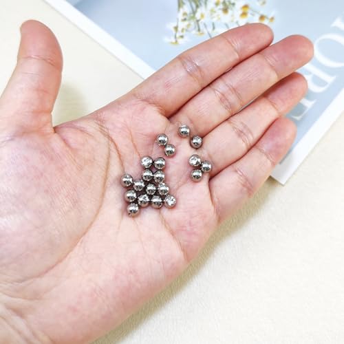 Besyvvin 25er Piercing Kugeln 1,6mm Silber Ersatzkugel 5mm Edelstahl Schraubkugel für Piercing Nase Bauchnabel Zungen