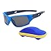 Lunettes de Soleil Enfant Sport Polarisées Incassable Garçon et Fille (3-12 ans) + Cordons à lunettes + Étui à Lunettes