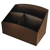 Artistic Sustainable Bamboo Curves Desk Organizer, Black Coffee (ART11006C)
