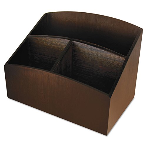 Artistic Sustainable Bamboo Curves Desk Organizer, Black Coffee (ART11006C)