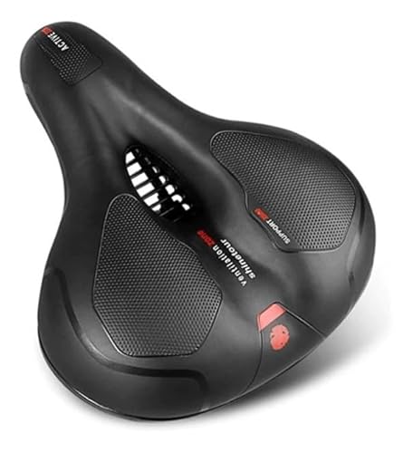 Banco Selim Bicicleta 2 Molas Largo Fita Refletiva Segurança