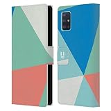 Head Case Designs Blu Chiaro Triangolo Prismatici Custodia Portafoglio in Pelle Compatibile con Samsung Galaxy A51 (2019)