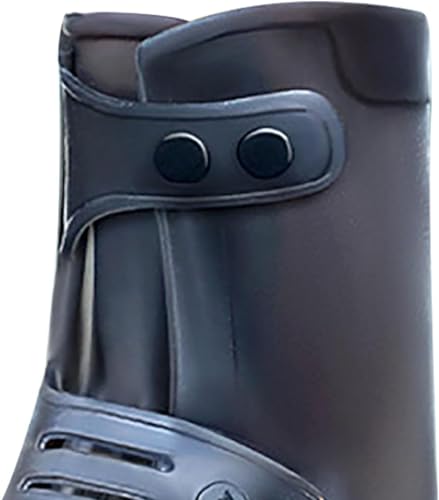 Image of Overshoes Protectors Shoe Covers Reusable Silicone Cover Shoes Rain Boots TPE Sole Wear-Resistant Shoe Cover for Rainy Season (Light Brown + Black (Light Transparent), M 34-36)