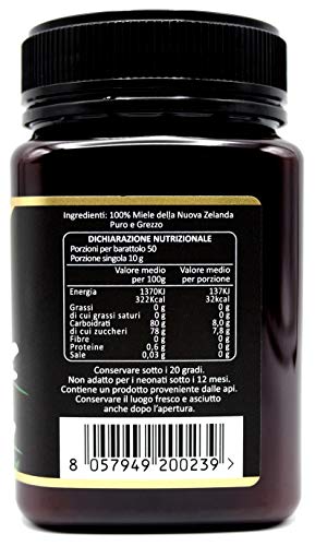 Manuka Honing 500+ MGO 500 gram. Geproduceerd in Nieuw-Zeeland, actief en rauw, zuiver en natuurlijk. Getest op… - Image 4
