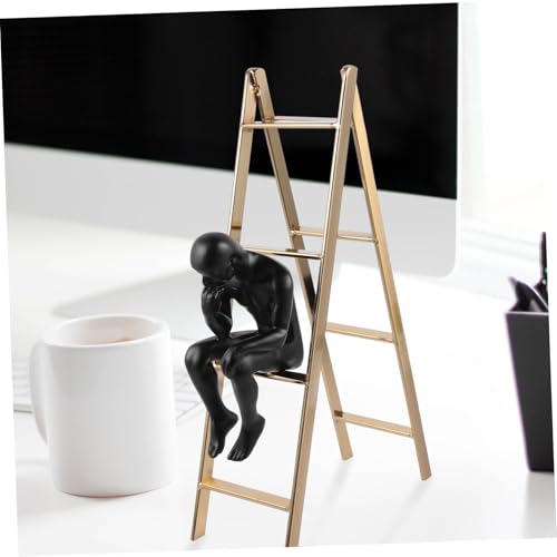 Statue abstraite en métal moderne pour décoration de bureau et maison