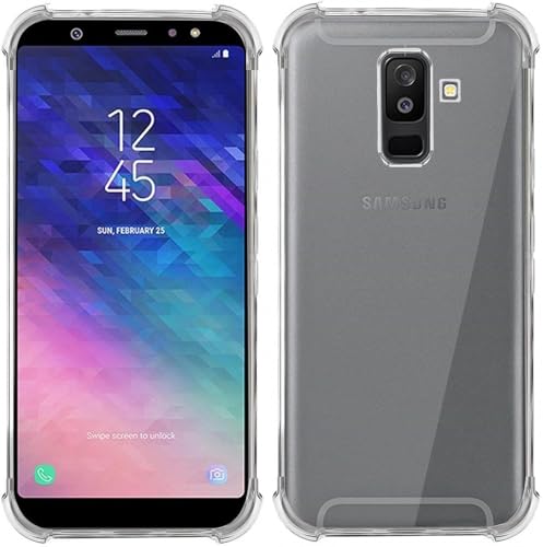 Image of BOXXO Flexible Back Cover for Samsung Galaxy A6 Plus | Back Cover Transparent Clear Shockproof Case Four Corner Protection | Slim Protective Mobile Phone Cover for Samsung Galaxy A6 Plus