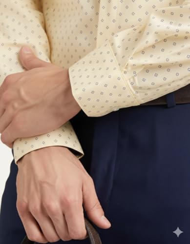 Image of Diverse Men's Cotton Printed Full Sleeve Regular Formal Shirt