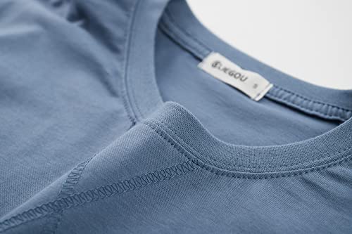 Image of KLIEGOU Men's 100% Cotton Longline T-Shirt, Pre-Shrunk Soft