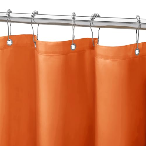 Gibelle Orange Fabric Waterproof Shower Curtain or Liner, 36 x 72