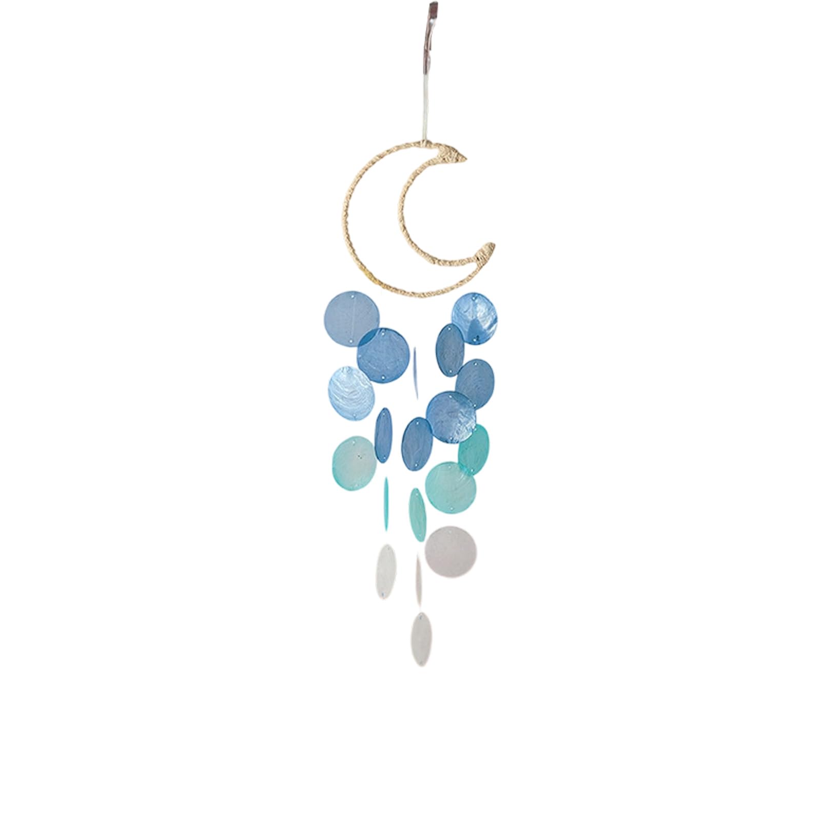 Coastal Styles Decors for Yard, Coastal, Beach Garden Decorations Wind Chimes Outdoor Handcrafted Capiz Shell Windchime Capiz Wind Chimes