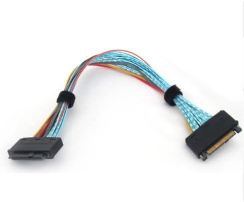 Micro SATA Cables SFF-8639 68 Pin U.2 Cable Extension - 12 Inch U.2 Extension Cable for High-Speed Data Transfer, Durable, Reliable SFF-8639 U.2 Cable Extension for PCIe Connections