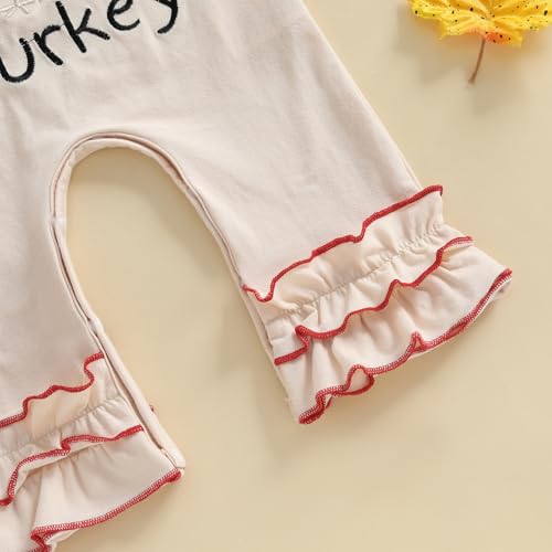 Thanksgiving Baby Girl Outfit My First Thanksgiving Little Turkey Romper Onesie Fall Newborn Christmas Clothes4