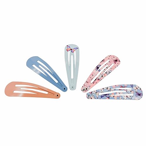HAARallerliebst® Pack of 18 Hair Clips Girls Women Colourful Hair Clips in 5 Colours with Butterfly (Pink, Orange - Image 3