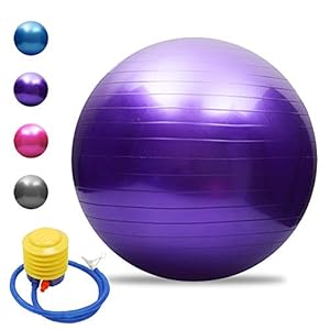 Tomshoo yogabal, anti-burst-yogabal, verdikte stabiliteit, balansbal, pilatesbal, fysieke fitness, oefenbal, 45 cm/55 cm…