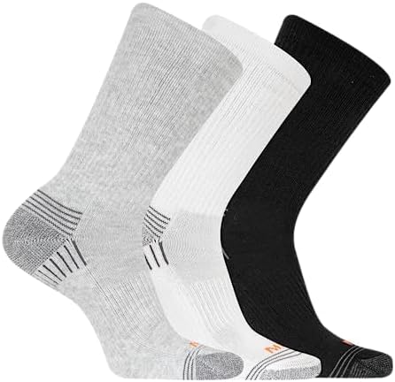 Merrell unisex-adult mens Men's and Women's Recycled Everyday Crew Socks - 3 Pair Pack - Repreve Mesh - Image 3