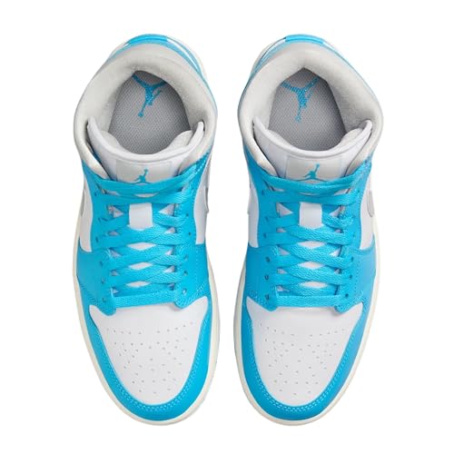 Air Jordan 1 Mid Women's Shoes (BQ6472-400, Dark Powder Blue/White/Sail/Neutral Grey)3