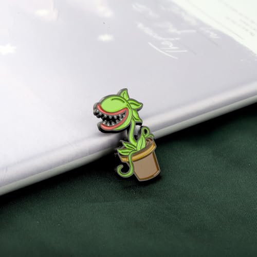 Image of PLITI Little Shop Horror Gift Piranha Flower Gift Chomper Brooch Pin For Spooky Horror Musical Fans