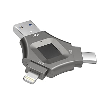 Connect 512 GB 3 in 1 Fingerprint encrypted USB Flash Pen Drive for iPhone, Android,Windows and Mac Device (1 Year Warranty)