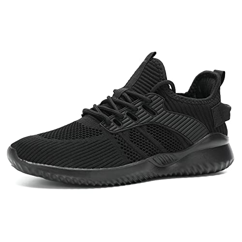 Vooncosir Women's Walking Shoes Lightweight Breathable Running Shoes Non Slip Athletic Fashion Sneakers Mesh Workout Casual Trainers All Black #TOP1