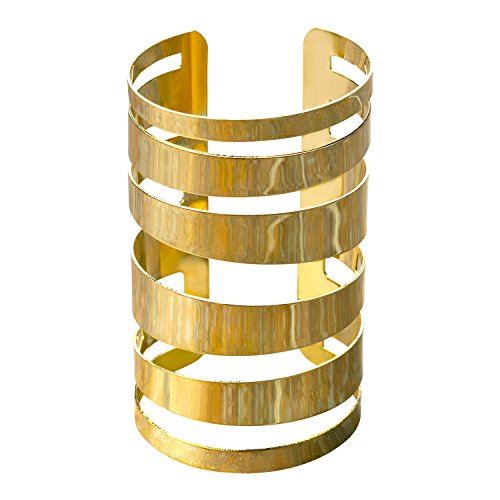 LUX ACCESSORIES Wide Cutout Geo Cuff