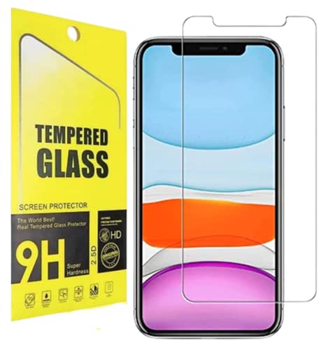 Protector Pantalla Transparente para iPhone 11/XR Antiarañazos Antihuellas Sin Burbujas 9H Máxima Resistencia 0.33 mm Vidrio Templado Ultra Durabilidad (1 Protector iPhone 11/XR) Cover