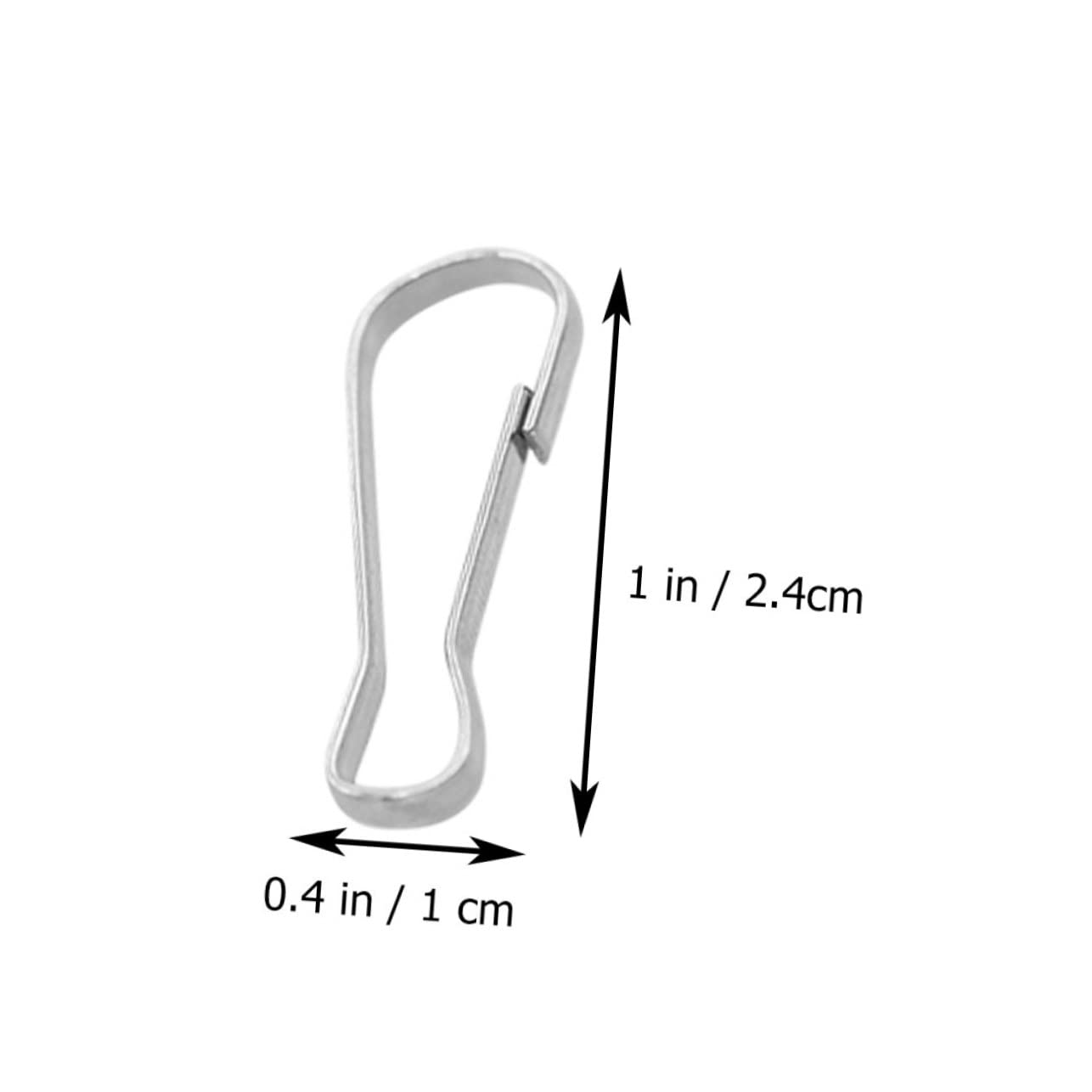 Gogogmee 2sets Snap Spring Hooks Keychain Clip Hooks Metal DIY Flag Pole Clips 30pcs*2